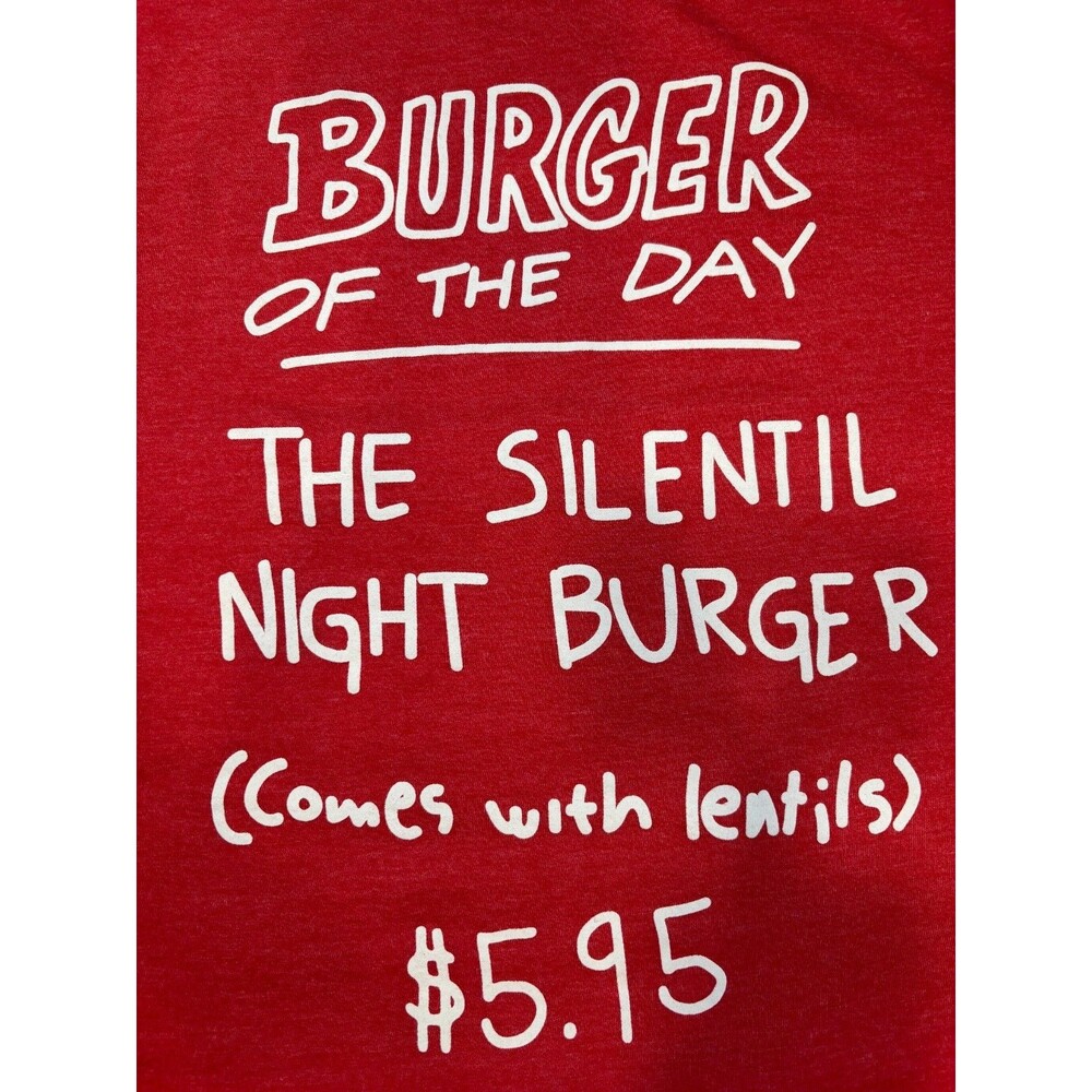 Bob’s Burgers Christmas Shirt XL ‘Silentil Night Burger’ Funny TV Show Tee Red